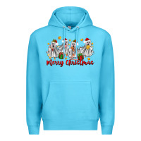 Ocean Blue merry christmas pantasmas ghost christmas Premium Hoodie - Zillion Design Studio