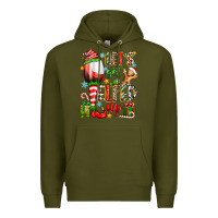 Army Green let's get elfed up Premium Hoodie - Zillion Design Studio