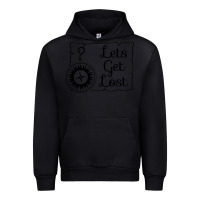 Black lets get lost Urban Hoodie - Unal Design