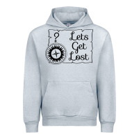 Heather Grey lets get lost Urban Hoodie - Unal Design