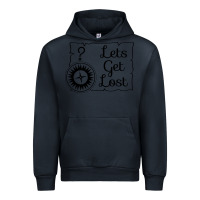 Navy lets get lost Urban Hoodie - Unal Design
