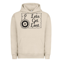 Pigment French Oak lets get lost Urban Hoodie - Unal Design
