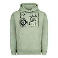 Pigment Oil Green lets get lost Urban Hoodie - Unal Design