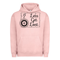 Pigment Salmon lets get lost Urban Hoodie - Unal Design