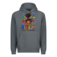 Rock autism awareness afro messy bun Premium Hoodie - texasbilliewilder