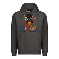 Smoke autism awareness afro messy bun Premium Hoodie - texasbilliewilder