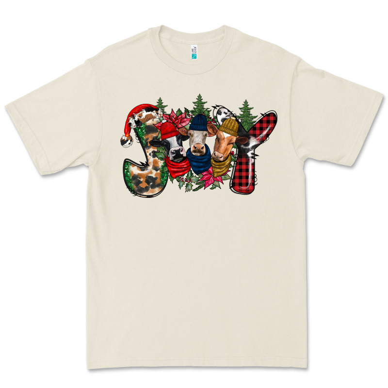 Joy Christmas Cows Premium Tee by CowhideDigitalArt | Teevron