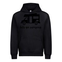 Black lets go camping Urban Hoodie - Unal Design
