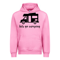 Fuchsia Pink lets go camping Urban Hoodie - Unal Design