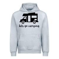 Heather Grey lets go camping Urban Hoodie - Unal Design