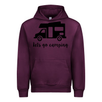 Mauve Wine lets go camping Urban Hoodie - Unal Design