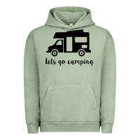 Pigment Oil Green lets go camping Urban Hoodie - Unal Design