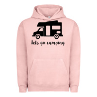 Pigment Salmon lets go camping Urban Hoodie - Unal Design
