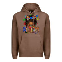 Chestnut autism mom afro locs messy bun Premium Hoodie - texasbilliewilder