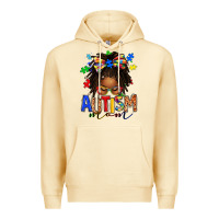 Pina Colada autism mom afro locs messy bun Premium Hoodie - texasbilliewilder