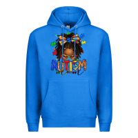 True Royal autism mom afro locs messy bun Premium Hoodie - texasbilliewilder
