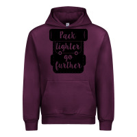Mauve Wine pack lighter go further Urban Hoodie - Unal Design