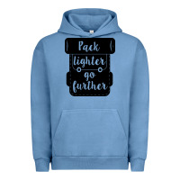 Pigment Pebble Blue pack lighter go further Urban Hoodie - Unal Design