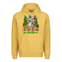 Antique Gold i want a hippopotamus for christmas Premium Hoodie - Zillion Design Studio