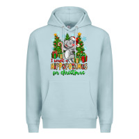 Blue Mist i want a hippopotamus for christmas Premium Hoodie - Zillion Design Studio