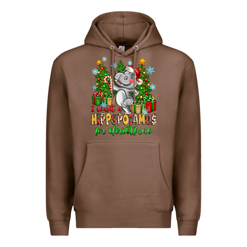 I Want A Hippopotamus For Christmas Premium Hoodie by Zillion Design Studio | Teevron