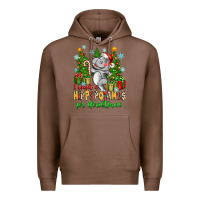 Chestnut i want a hippopotamus for christmas Premium Hoodie - Zillion Design Studio
