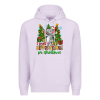 Lilac i want a hippopotamus for christmas Premium Hoodie - Zillion Design Studio