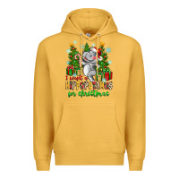 Mustard i want a hippopotamus for christmas Premium Hoodie - Zillion Design Studio