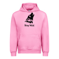 Fuchsia Pink stay wild Urban Hoodie - Unal Design