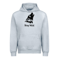 Heather Grey stay wild Urban Hoodie - Unal Design