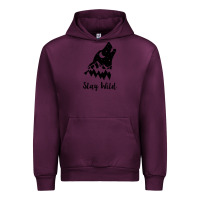 Mauve Wine stay wild Urban Hoodie - Unal Design