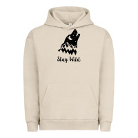 Pigment French Oak stay wild Urban Hoodie - Unal Design