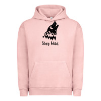Pigment Salmon stay wild Urban Hoodie - Unal Design