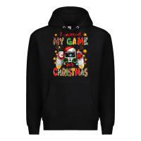 Black i paused my game for christmas Premium Hoodie - Zillion Design Studio