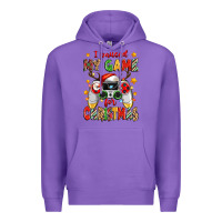 Purple i paused my game for christmas Premium Hoodie - Zillion Design Studio