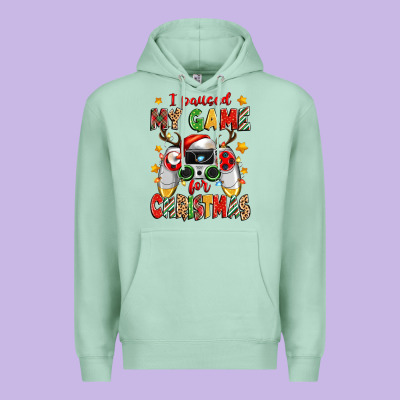Premium Hoodie i paused my game for christmas