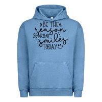 Pigment Pebble Blue smile Urban Hoodie - Unal Design