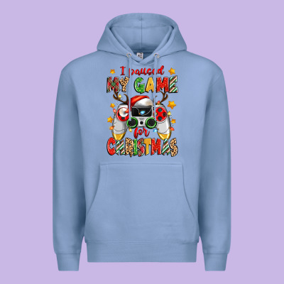 Premium Hoodie i paused my game for christmas