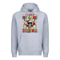 Heather Grey i paused my game for christmas Premium Hoodie - Zillion Design Studio
