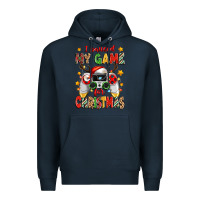 Navy i paused my game for christmas Premium Hoodie - Zillion Design Studio