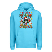Ocean Blue i paused my game for christmas Premium Hoodie - Zillion Design Studio