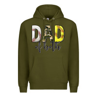 Army Green dad of both with softball and baseball Premium Hoodie - texasbilliewilder