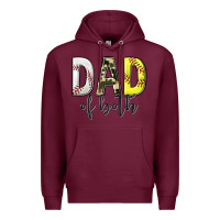 Burgundy dad of both with softball and baseball Premium Hoodie - texasbilliewilder