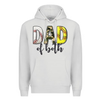 Dove Grey dad of both with softball and baseball Premium Hoodie - texasbilliewilder