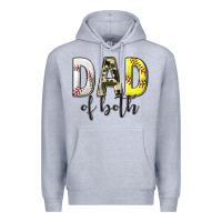 Heather Grey dad of both with softball and baseball Premium Hoodie - texasbilliewilder