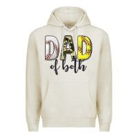 Oatmeal Heather dad of both with softball and baseball Premium Hoodie - texasbilliewilder