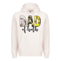 Pale Pink dad of both with softball and baseball Premium Hoodie - texasbilliewilder
