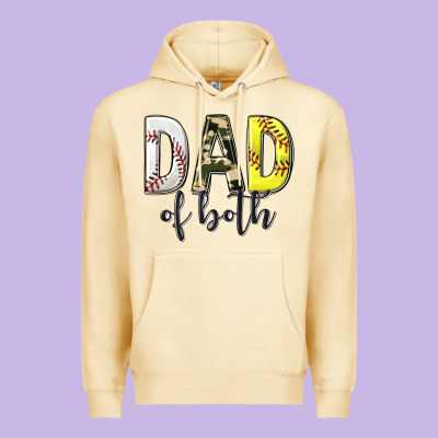 Premium Hoodie dad of both with softball and baseball