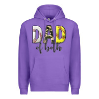 Purple dad of both with softball and baseball Premium Hoodie - texasbilliewilder