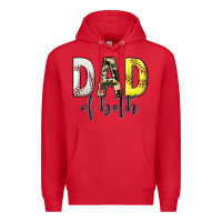 Red dad of both with softball and baseball Premium Hoodie - texasbilliewilder